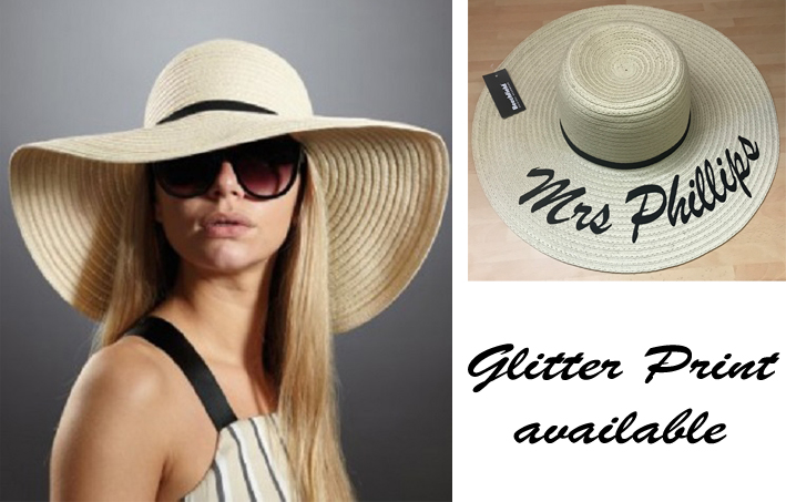 beach hat with name