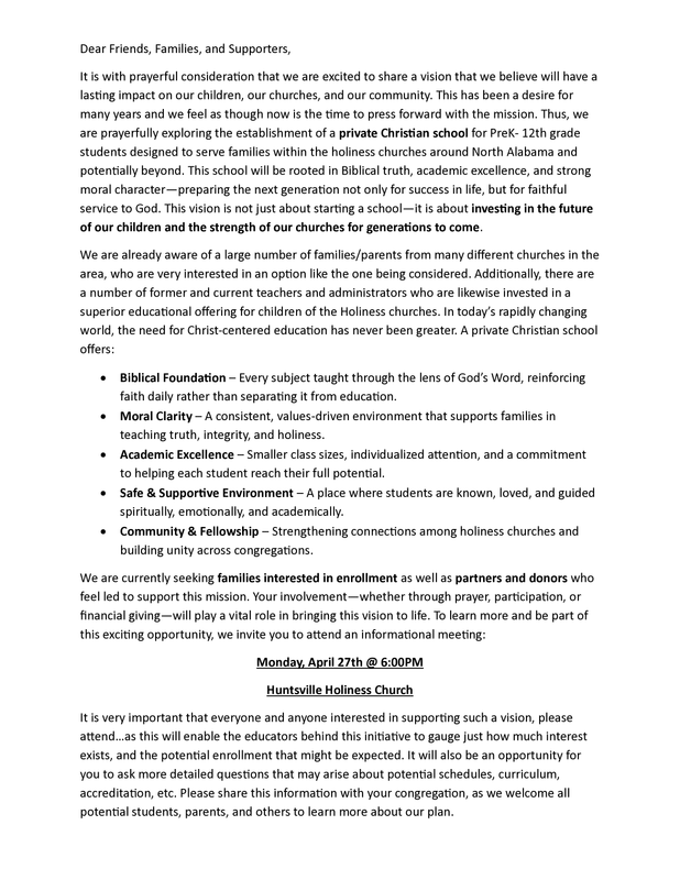 Informational Meeting Flyer