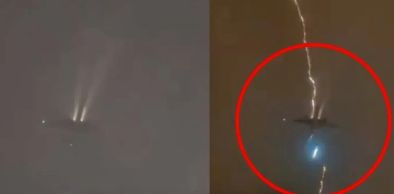 ¡Impresionante! Rayo impacta avión de pasajeros en pleno despegue (VIDEO)