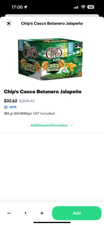 Rappi Turbo: Casco botanero Chips y Takis - Jalisco 
