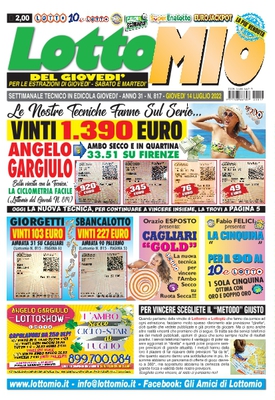 Lottomio del Giovedi N.817 - 14 Luglio 2022