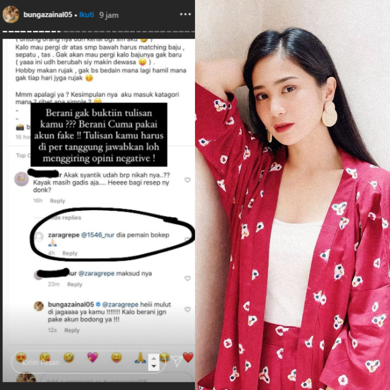 Bunga Zainal dapat tuduhan tak pantas di media sosial