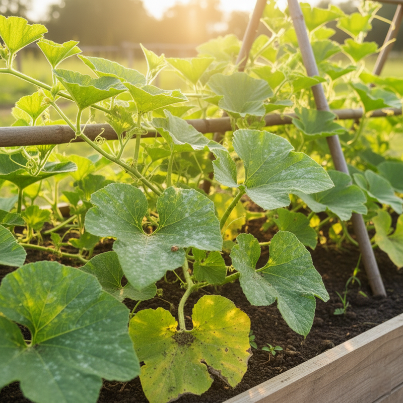 Pest and disease control for bottle gourd including fruit fly and mildew prevention