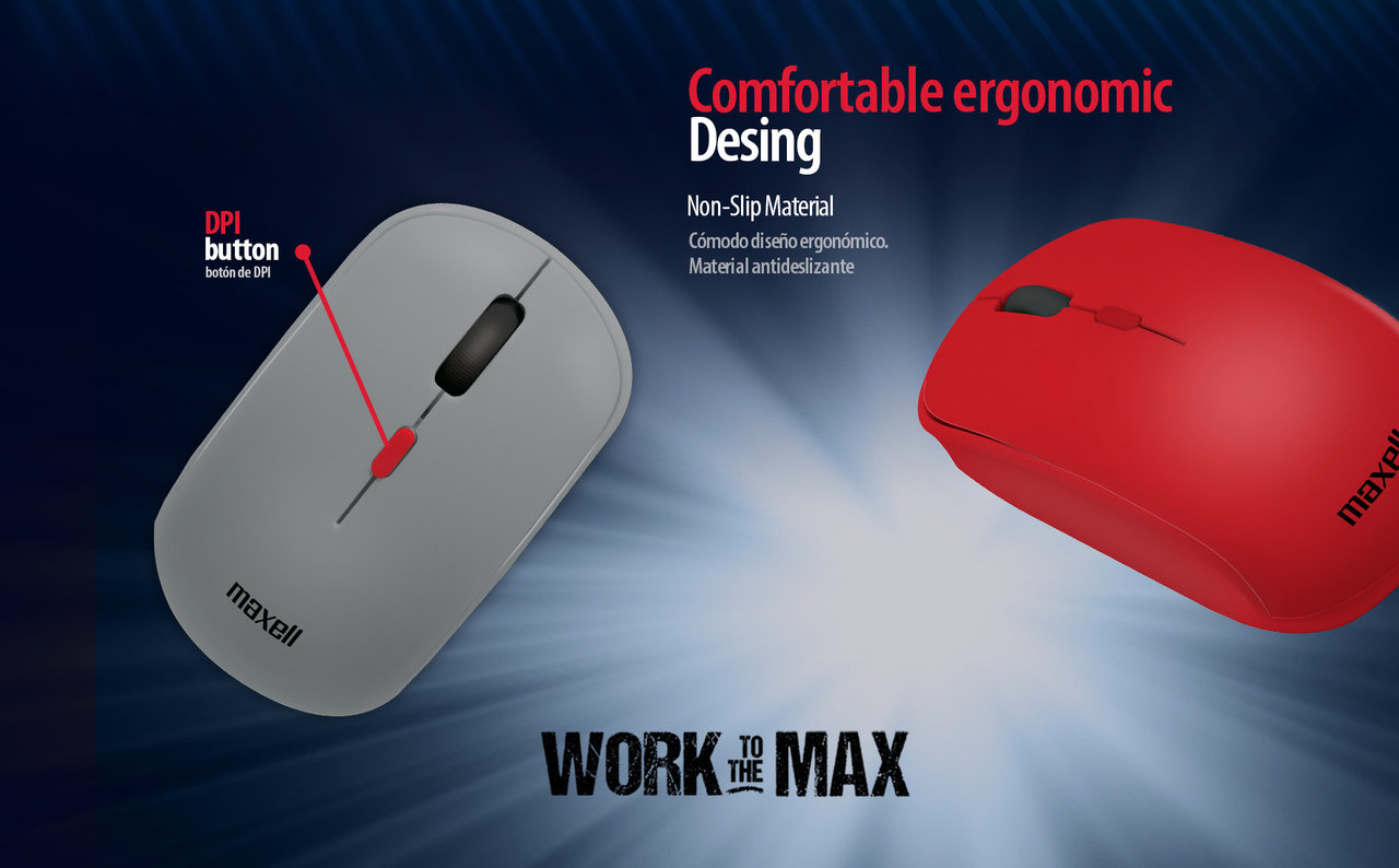 Mouse inalámbrico Maxell MOWL-100.