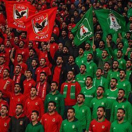 جماهير الأهلي والوحدات خلال مباراة سابقة