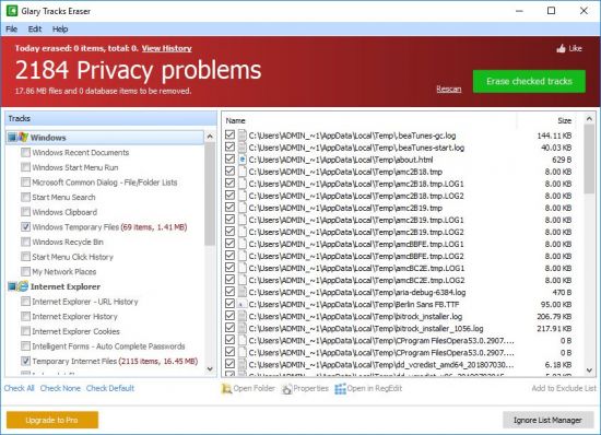 Glary Tracks Eraser 5.0.1.255