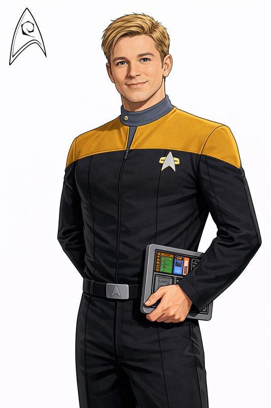 Chat GPT Star Trek Human young operative operations divison Jake Schneider ensign