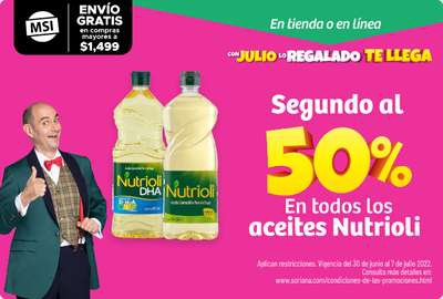 Soriana [Julio Regalado 2022]: 2x1½ en todos los aceites Nutrioli 