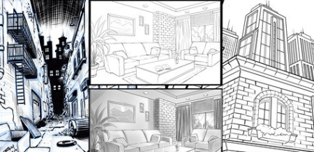 Drawing Amazing Backgrounds with Perspective - Step by Step