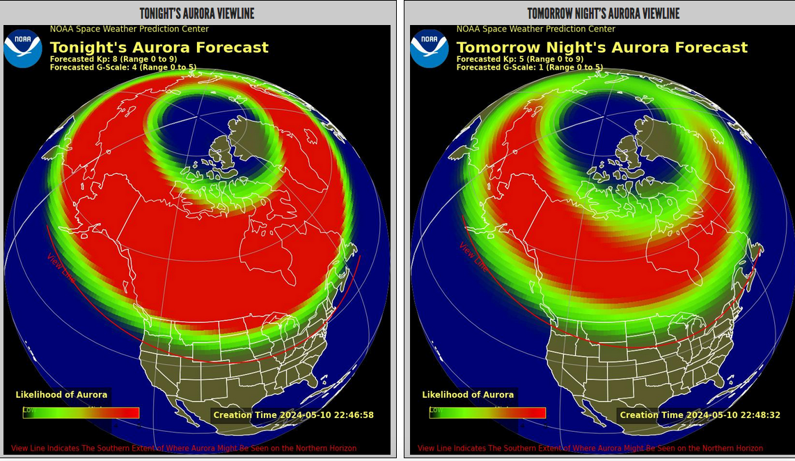 Solar storm to kick off aurora tonite and more