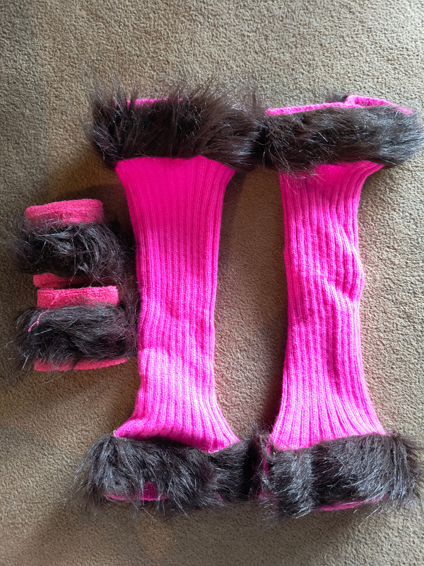 Pink Fur Legwarmers