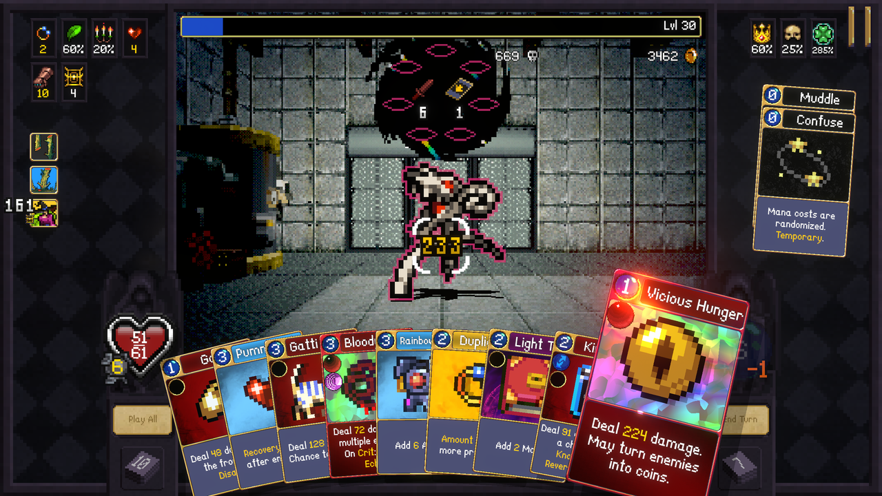 A Boss about to get the works in Vampire Crawlers 