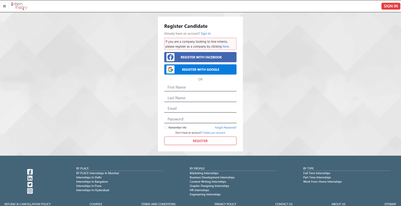 intern-theory register
