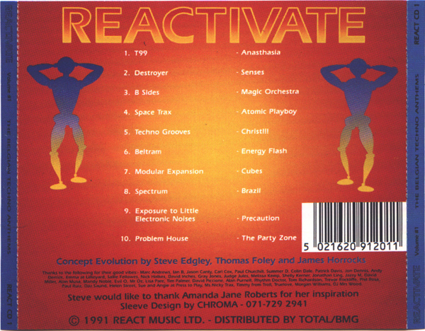 1 - 25/01/2023 - Reactivate Volume #1 - The Belgian Techno Anthems (CD, Compilation)(React ‎– REACT CD 1) 1991 (320) R-145699-1157139737