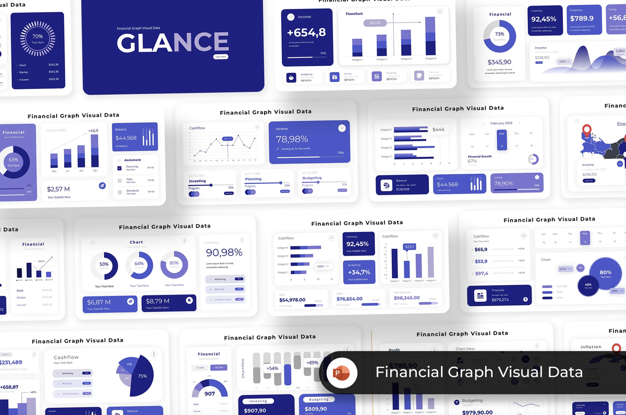 Financial Graphic Data Visual infographics