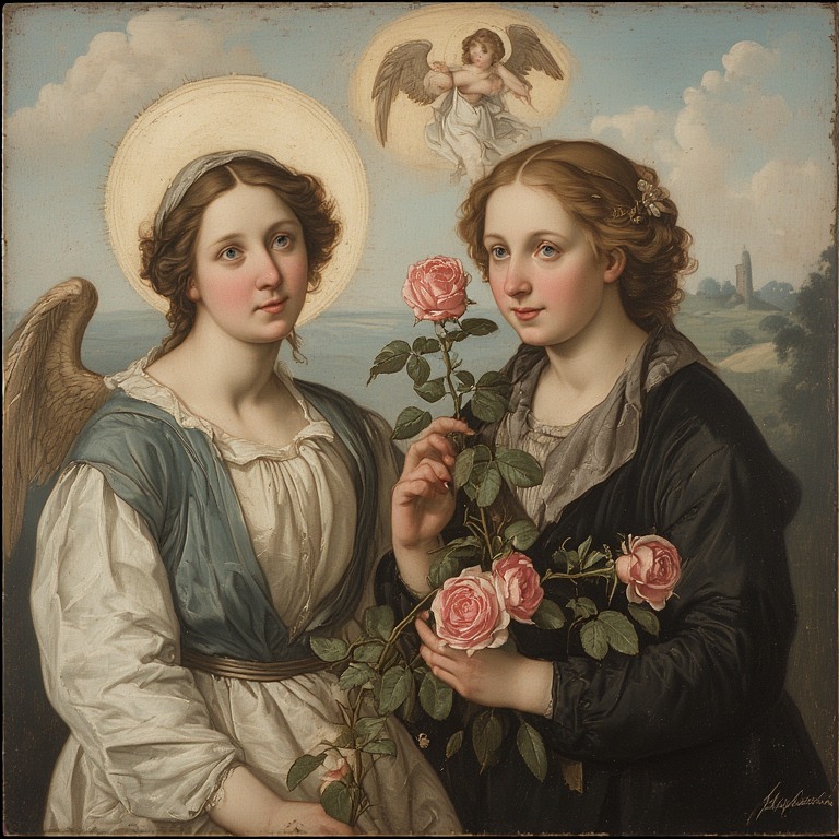 Maria-holdind-rose-and-Angel-A-(5)
