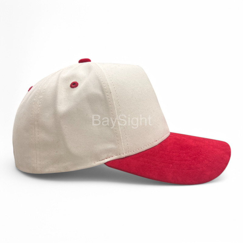Image trucker mesh hat suede visor Baseball cap snapback adjustable size solid