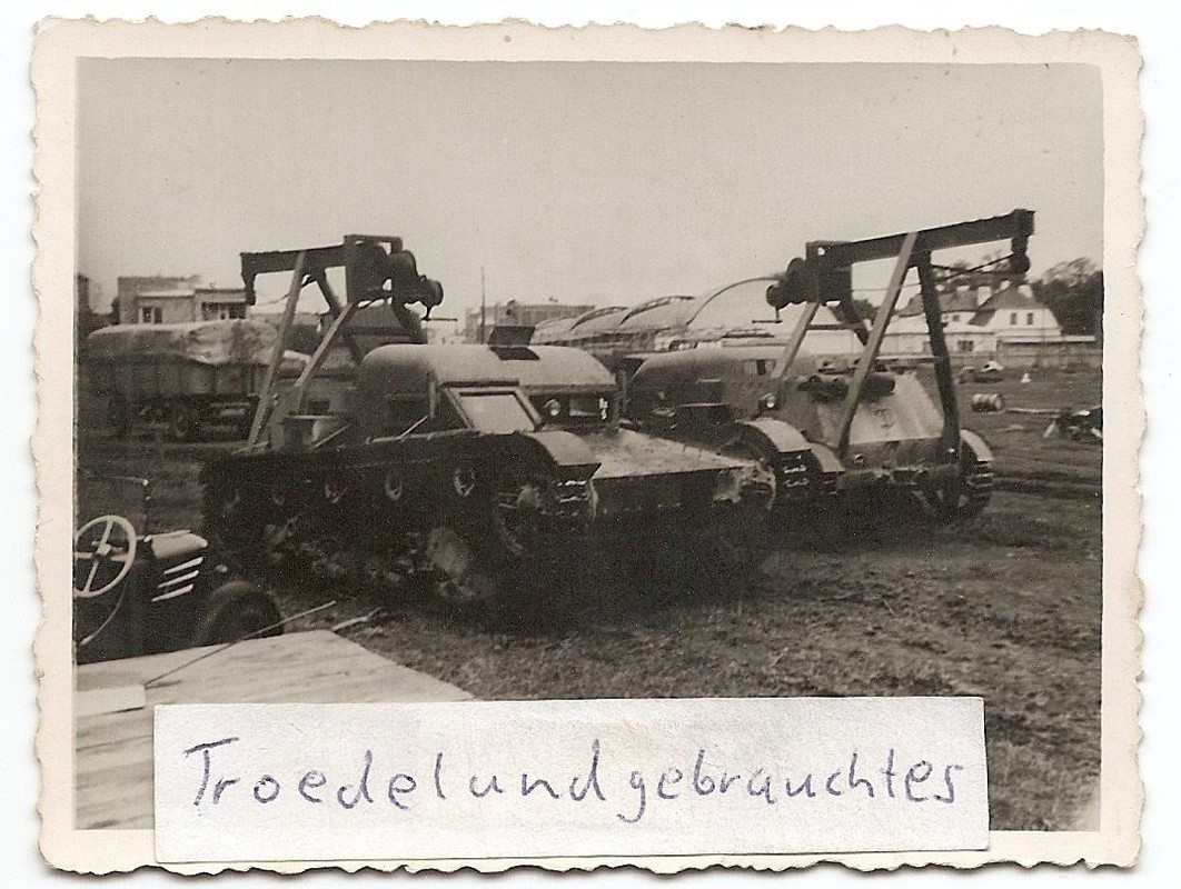 WW2 MILITÄR BEUTE PANZER KRAN BERGUNGSPANZER UM 