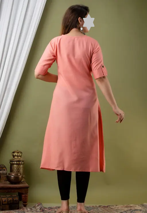 Fashionable Cotton Slub Dijital Print Anarkali Kurti For Women Color 4 (R108)