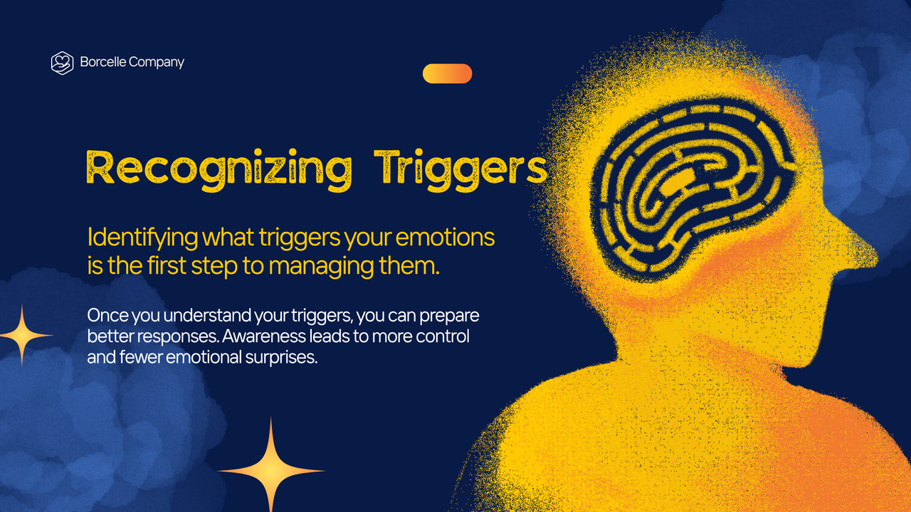 Blue and Yellow Illustrated Emotional Control Presentation