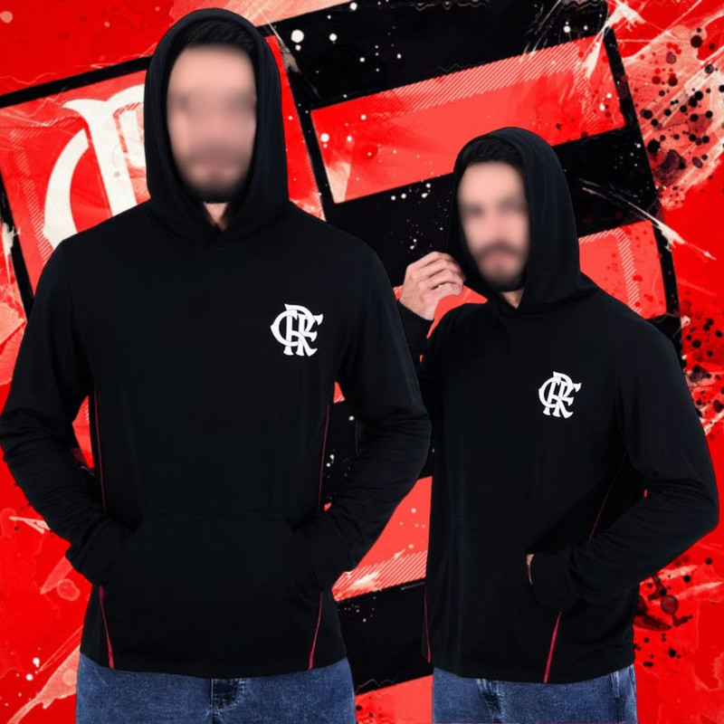 Blusão do Flamengo Braziline Masculino com Capuz Rain
