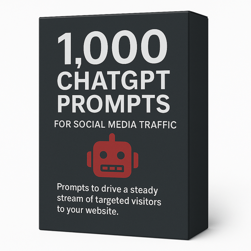 1,000 ChatGPT Prompts for Social Media Traffic eCover