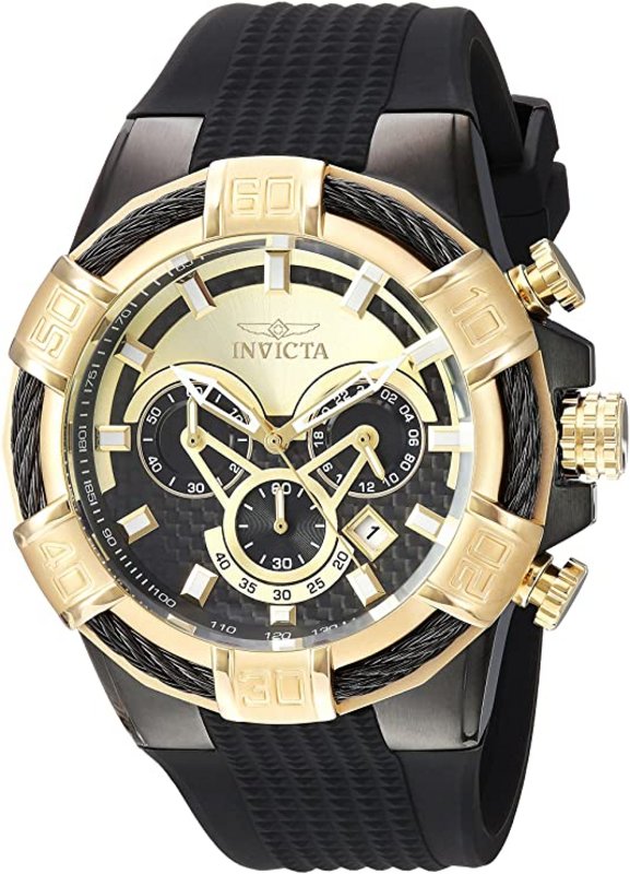 INVICTA Bolt Chronograph Black and Gold Dial Men's Watch