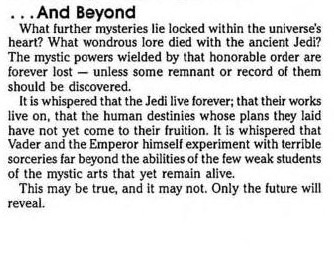 The Ancient Jedi knew more secrets