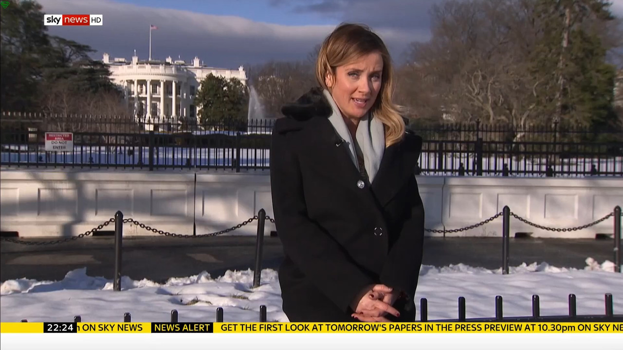 27 January - 22.00.00 - Sky News At 10. Anna Jones with the main