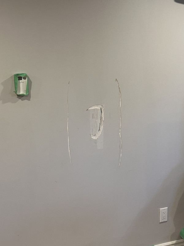 Finished drywall repair