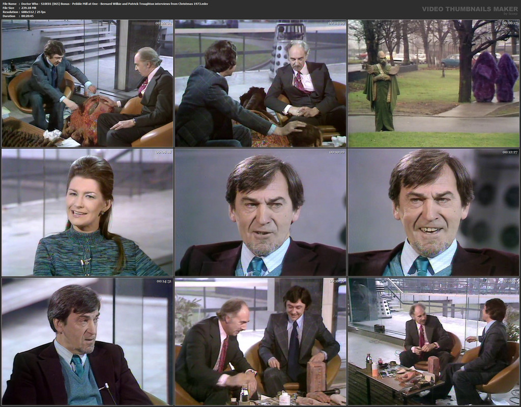 Doctor Who - S10E01 (065) Bonus - Pebble Mill at One - Bernard Wilkie and Patrick Troughton intervie