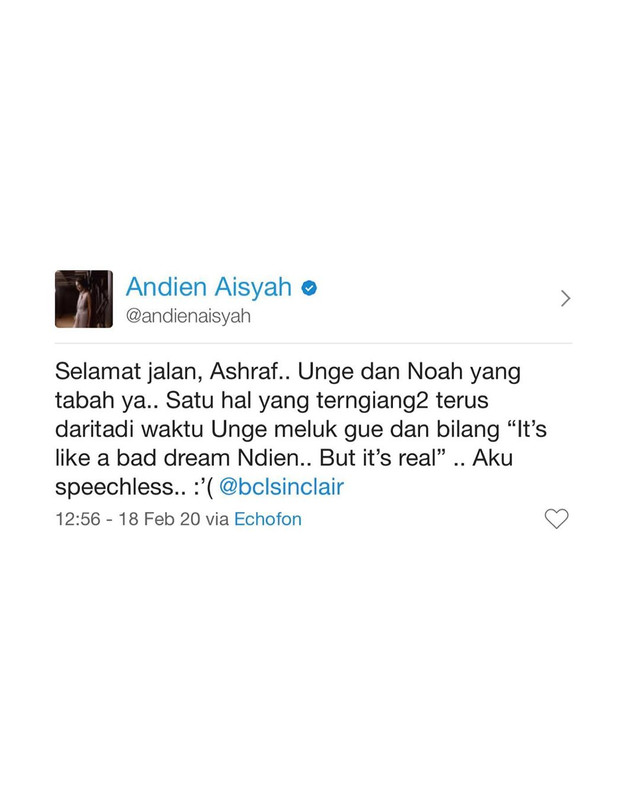 Unggahan Andien Aisyah