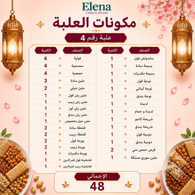 مكونات العلبة رقم 4