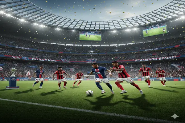 لاعبو باريس سان جيرمان وفلامنغو في نهائي كأس القارات للأندية 2025