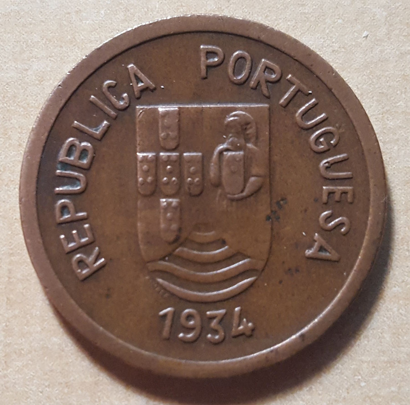 1 tanga, 1934. India portuguesa. 20201205-102012