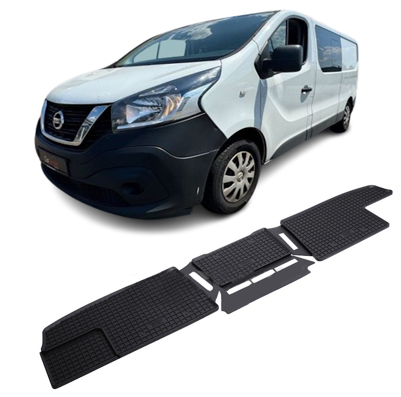 Set 3 covorase Nissan Nv300 2014- Randul 2, din cauciuc 100%, compatibile cu autoturismul NISSAN NV300