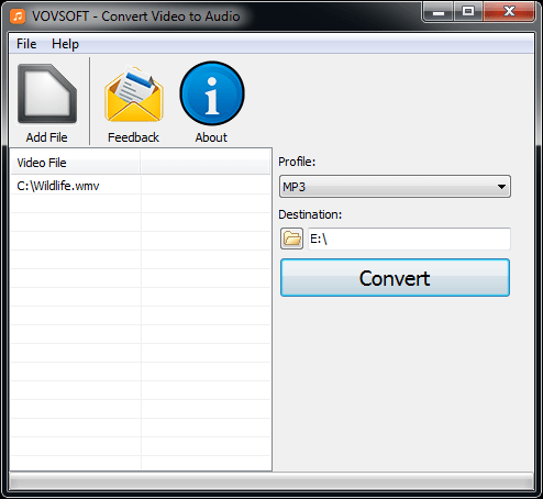 VovSoft Convert Video to Audio 2.0