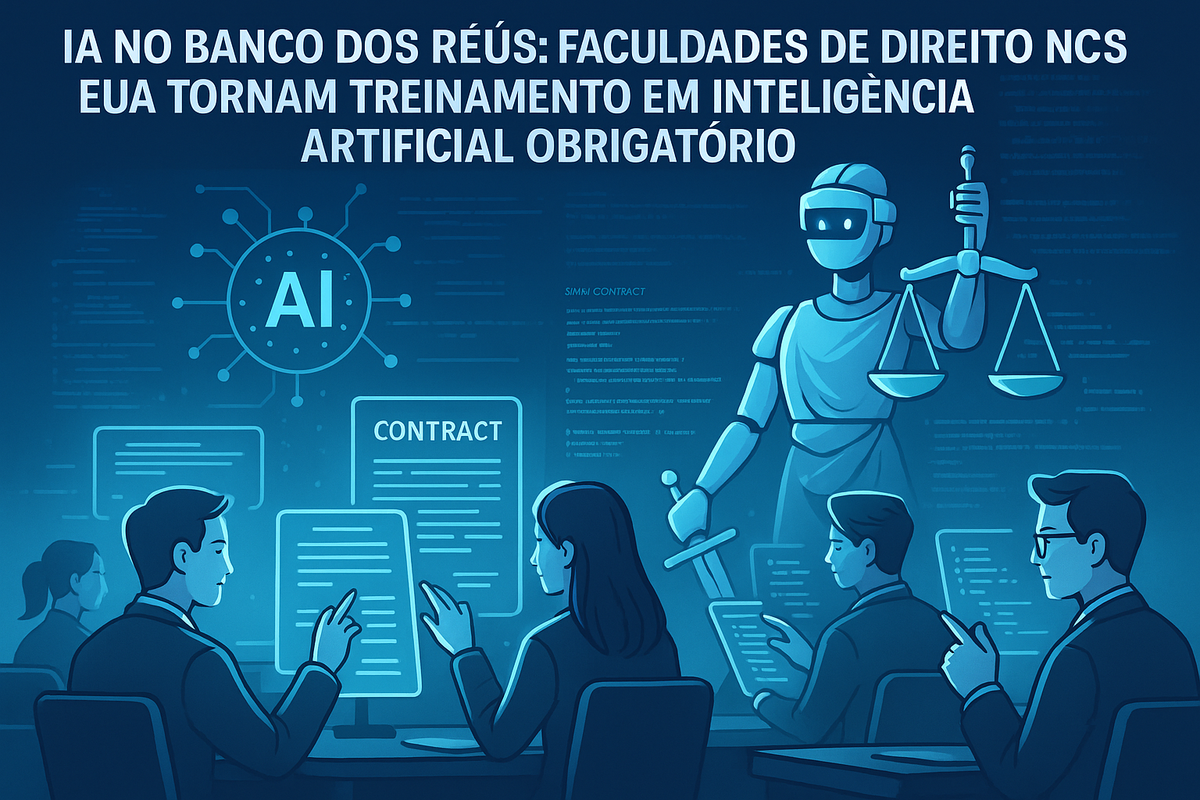 IA no Banco dos Réus: Faculdades de Direito nos EUA Tornam Treinamento em Inteligência Artificial Obrigatório