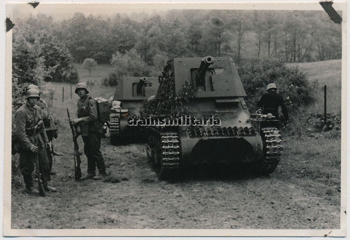 Orig. Foto Vormarsch Panzerjäger I Panzer Tank S