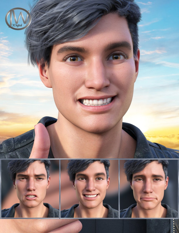 New Faces Expressions for Genesis 8.1 Male and Michael 8.1 New Faces Expressions for Genesis 8.1 Male and Michael 8.1