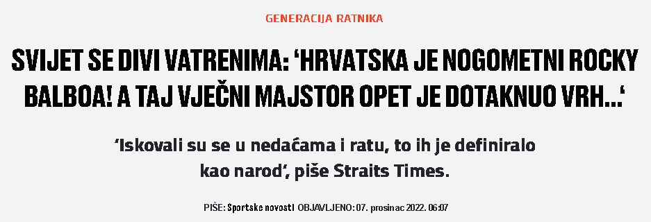 THE STRAITS TIMES:  ‘Hrvatska je nogometni Rocky Balboa! A taj vječni majstor opet je dotaknuo vrh...‘ Screenshot-7660