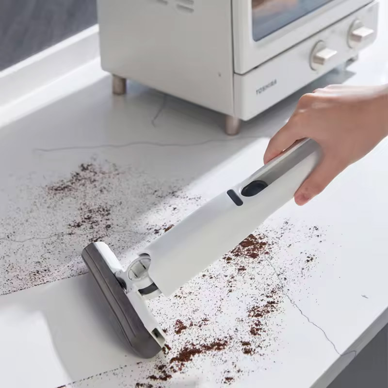 Foldable Mini Squeeze Mop for Desktop and Kitchen Countertop Quick Cleaning
