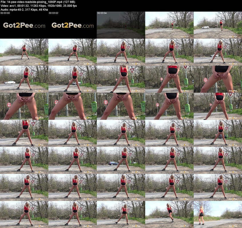 14 pee video roadside pissing 1080P