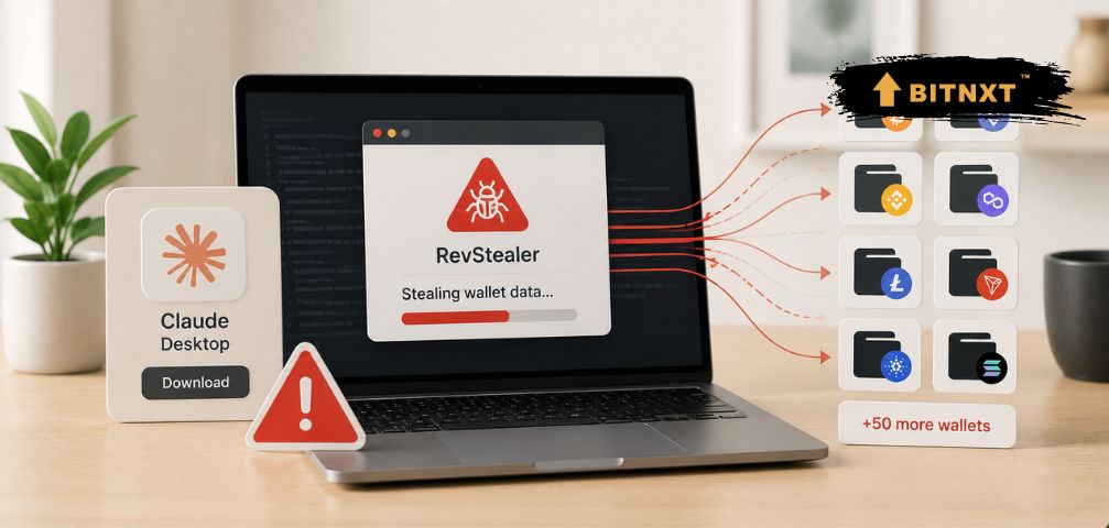 Fake Claude App Spreads RevStealer to 50+ Crypto Wallets