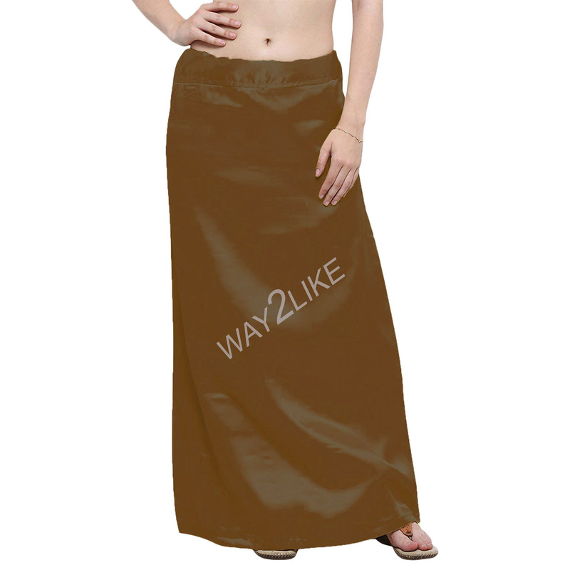 Way2like Women's Satin Petticoat Saree Underskirt Sari Underwear