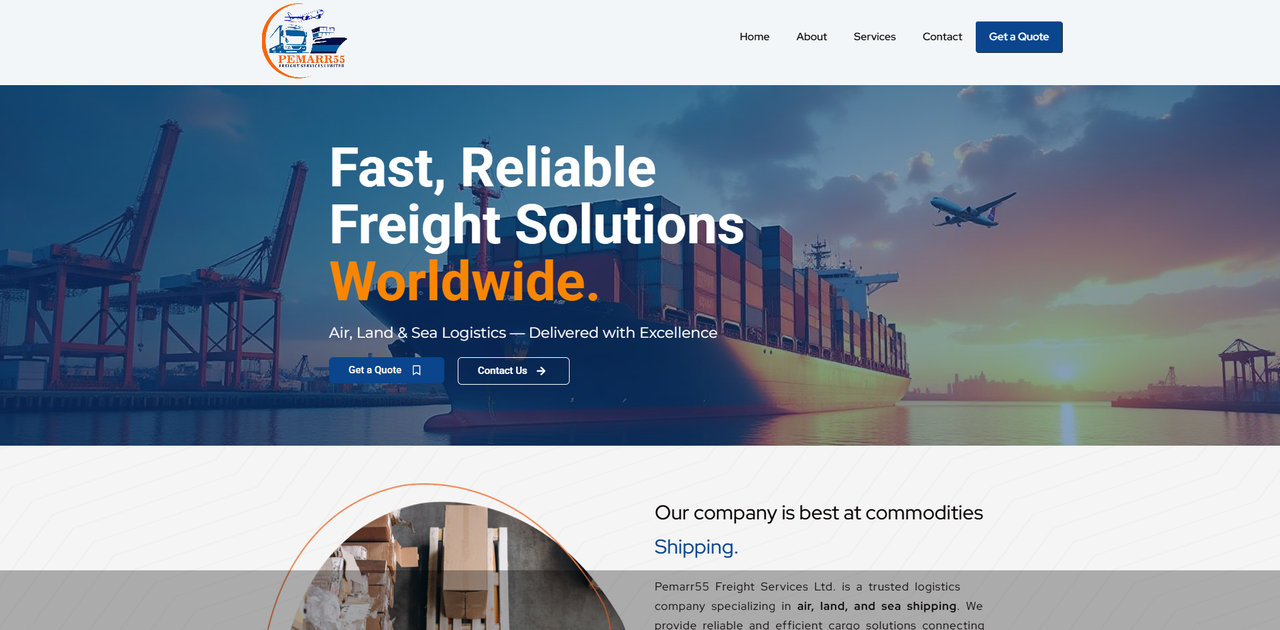 Pemarr 55 Freight Services live website