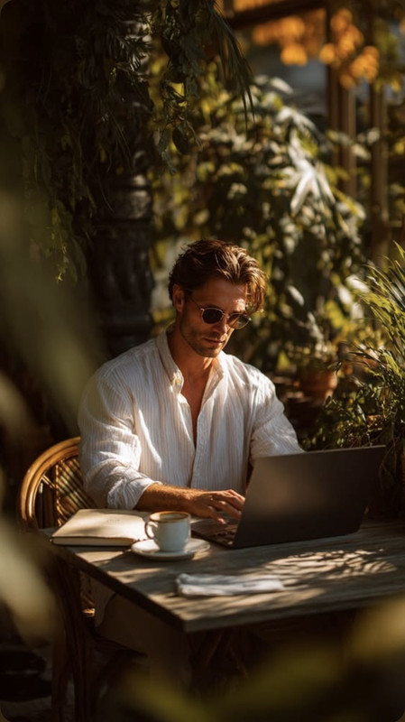 Business owner working