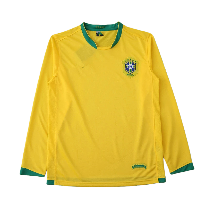 2006 season Brazil home Long sleeved retro Fan version
