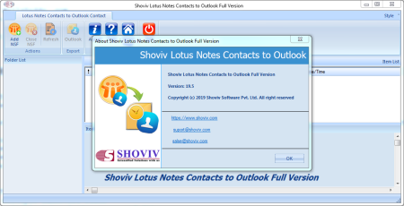 Shoviv Lotus Notes Contacts to Outlook 19.5 (Technical License) Shoviv Lotus Notes Contacts to Outlook 19.5 (Technical License)