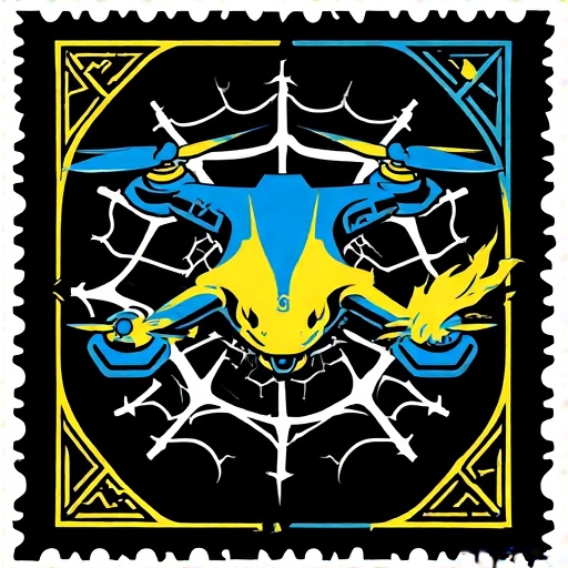 Postal-stamp-style-art-of-a-fl-46
